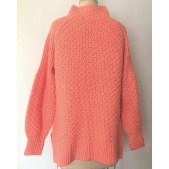 ANTHROPOLOGIE CORAL BIA MOCK NECK ALPACA BALLOON SLEEVE SWEATER S - Picture 11 of 13